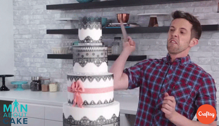 making a cake