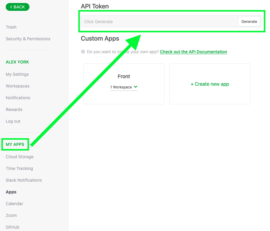 ClickUp Custom Apps API Key Generator Example