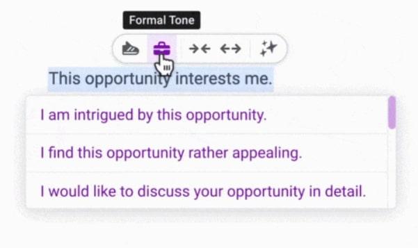 Wordtune Formal Tone