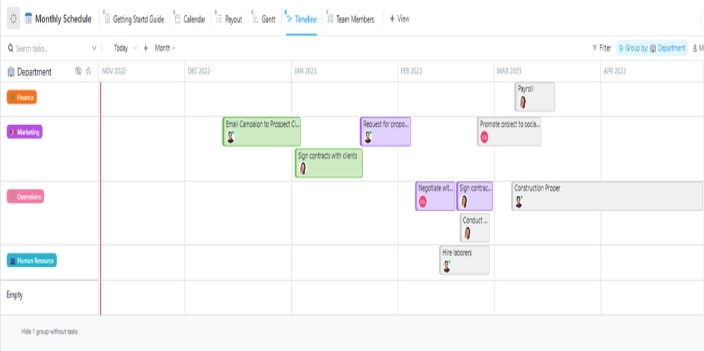 ClickUp Monthly Work Schedule Template