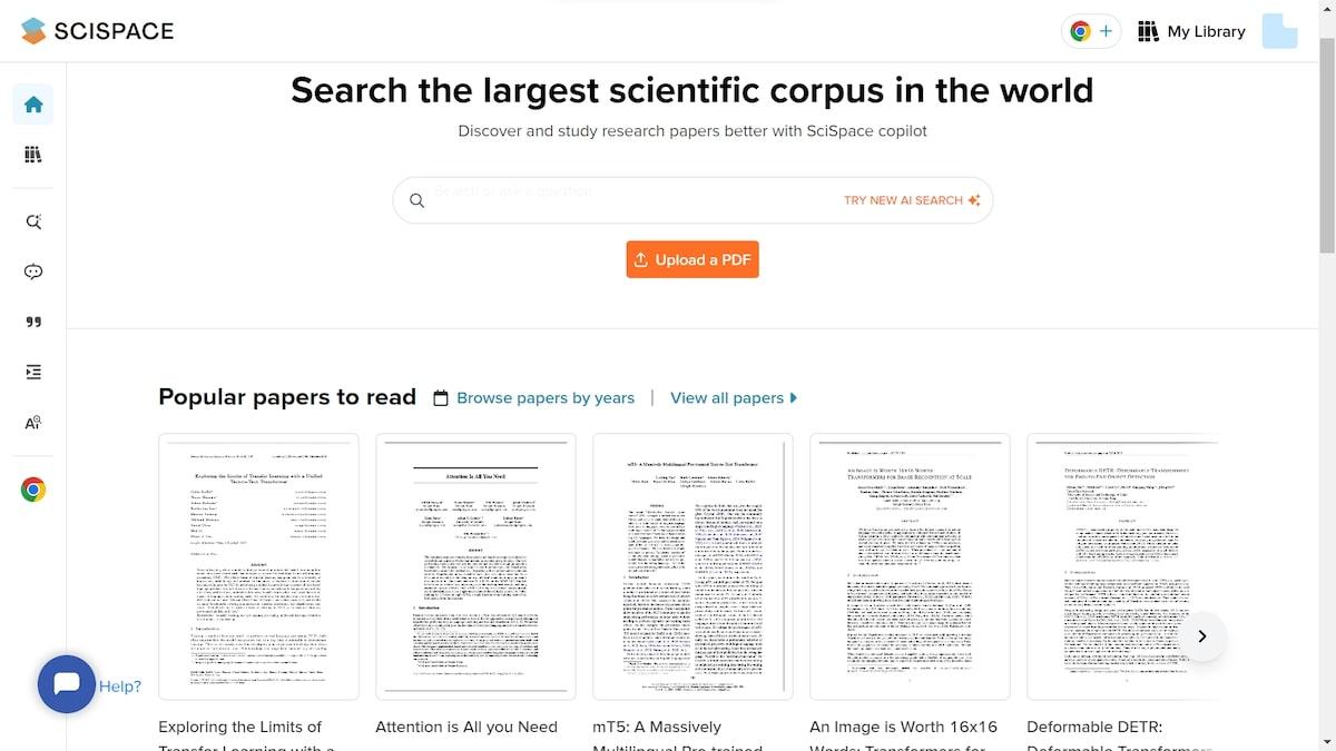 SciSpace (formerly Typeset.io)