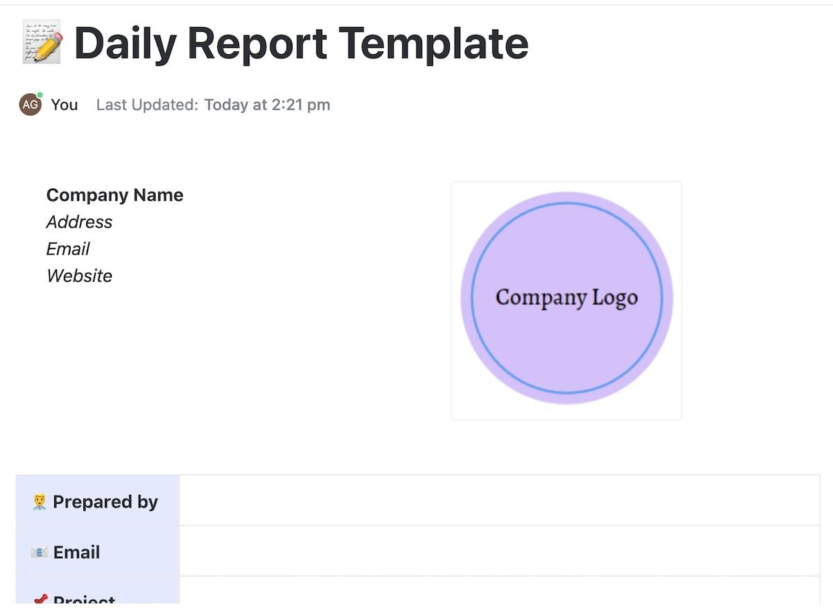 Boost communication and collaboration with the ClickUp Daily Report Template