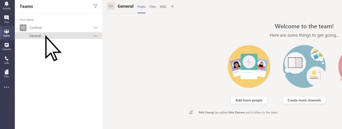 Cloud collaboration tools: Microsoft 365's General page