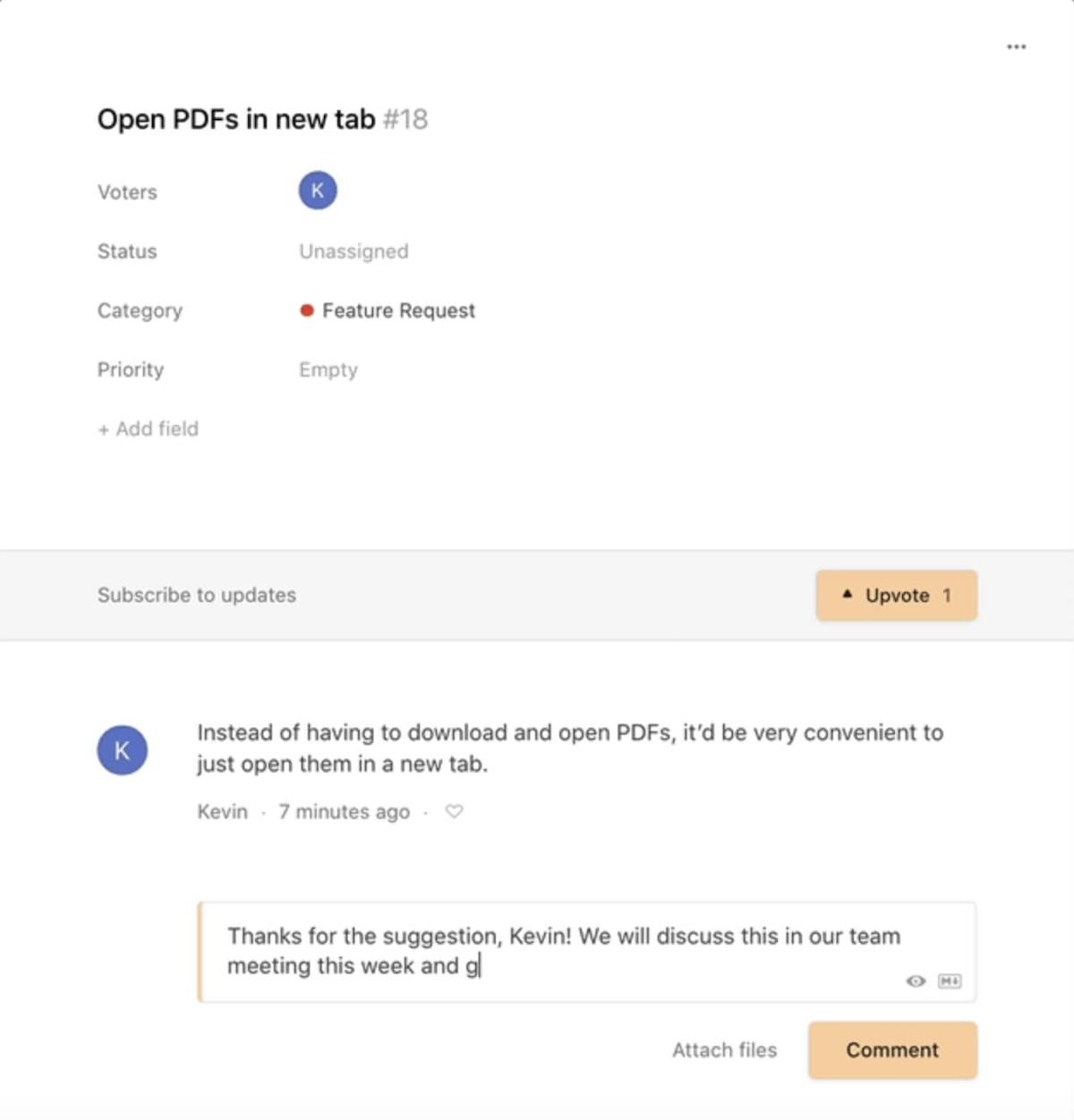 Nolt's Feature Request with Upvote capabilities