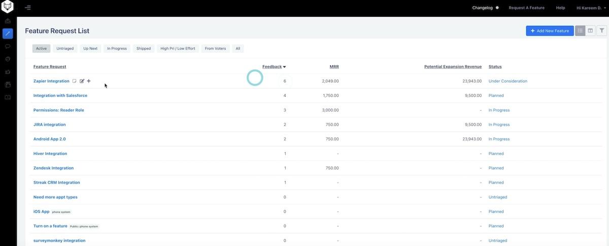 Canny alternatives: Savio's Feature Request List