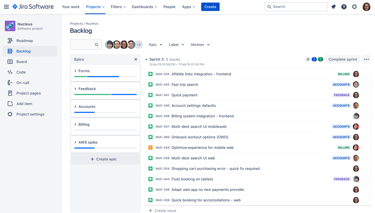 Using Scrum templates in Jira to complete projects