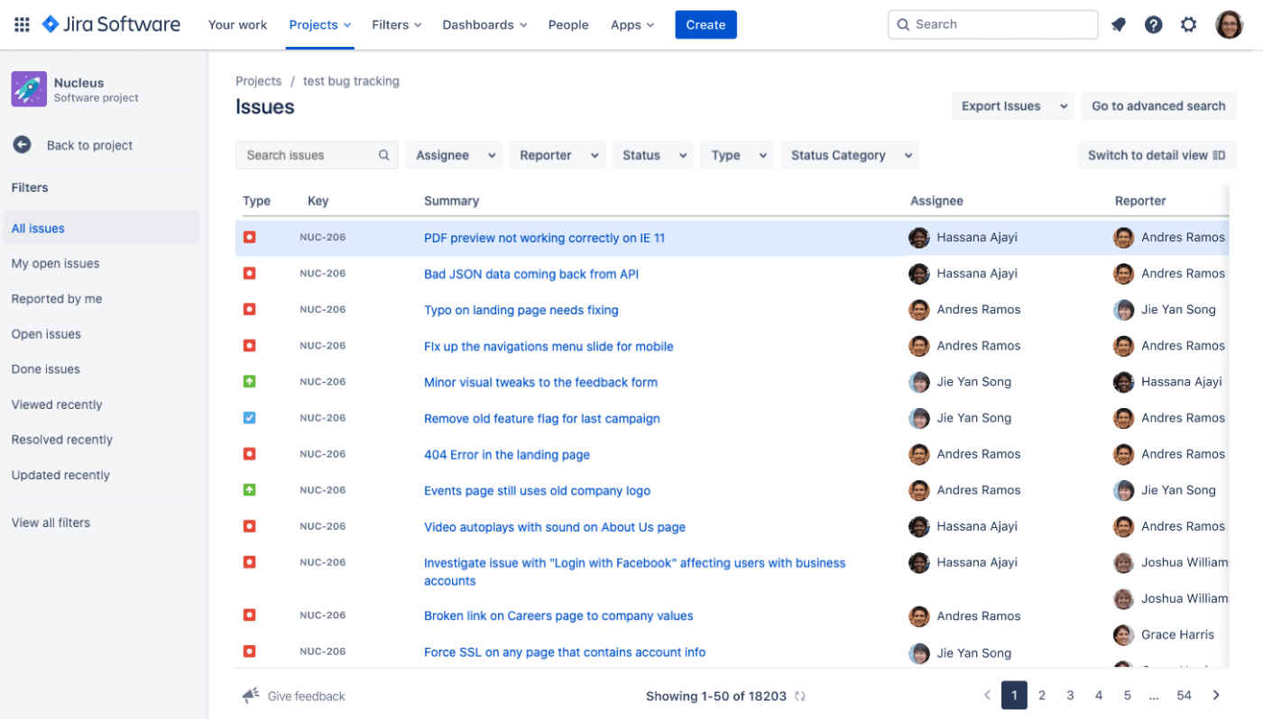 Using premade templates for issue tracking in Jira