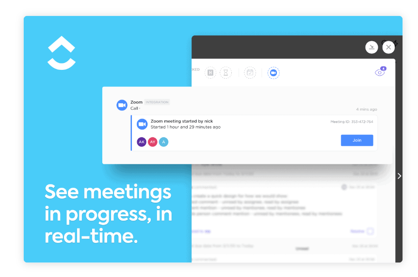 ClickUp Zoom Meeting