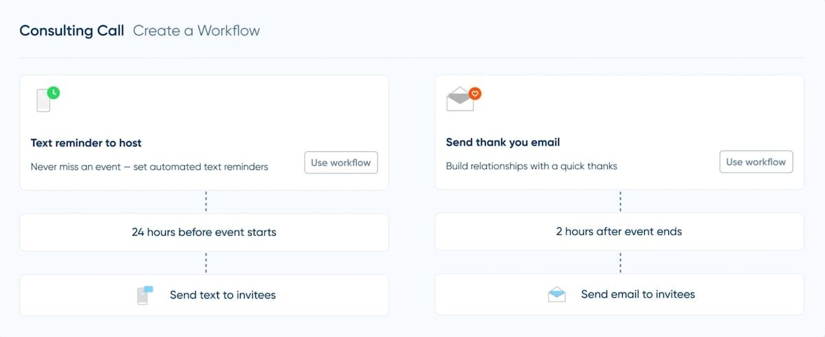 Calendly review: follow-up emails and text reminder features in Calendly
