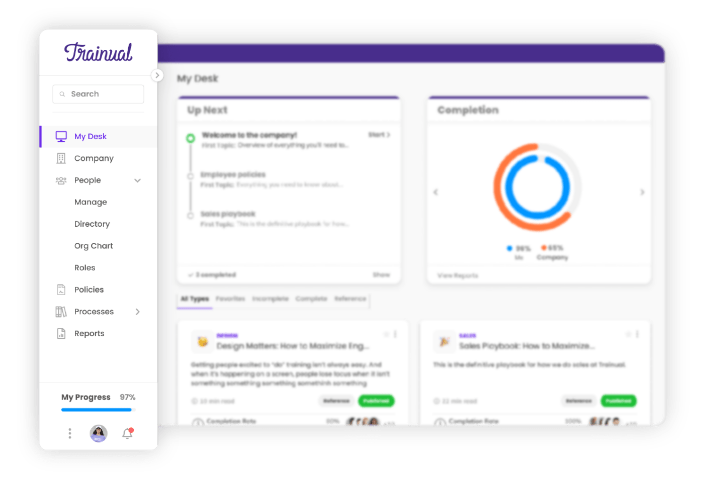 Trainual is one of the best Bloomfire alternatives for training wiikis