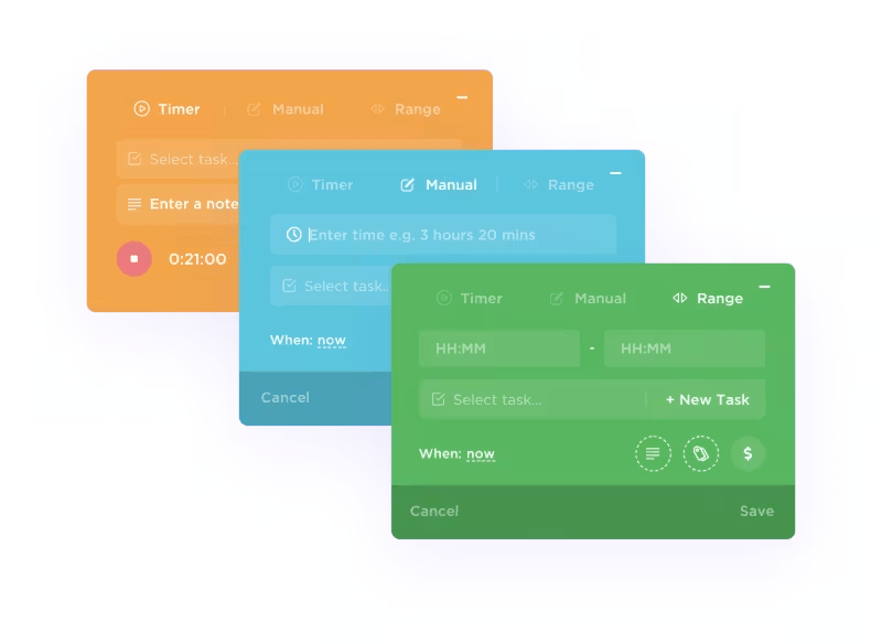 ClickUp’s Time Tracking feature 