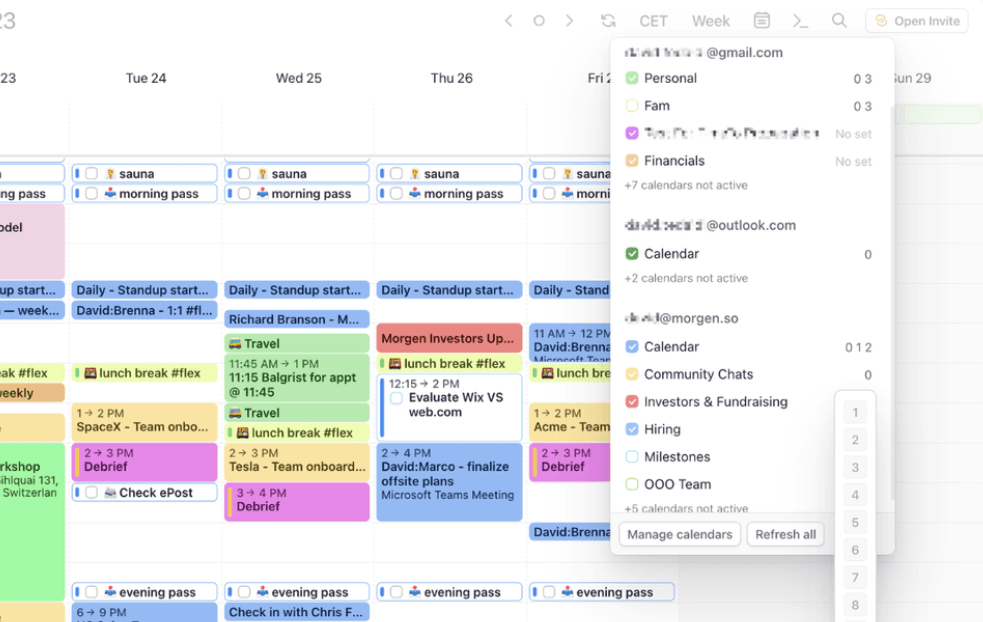 Morgen Calendar
