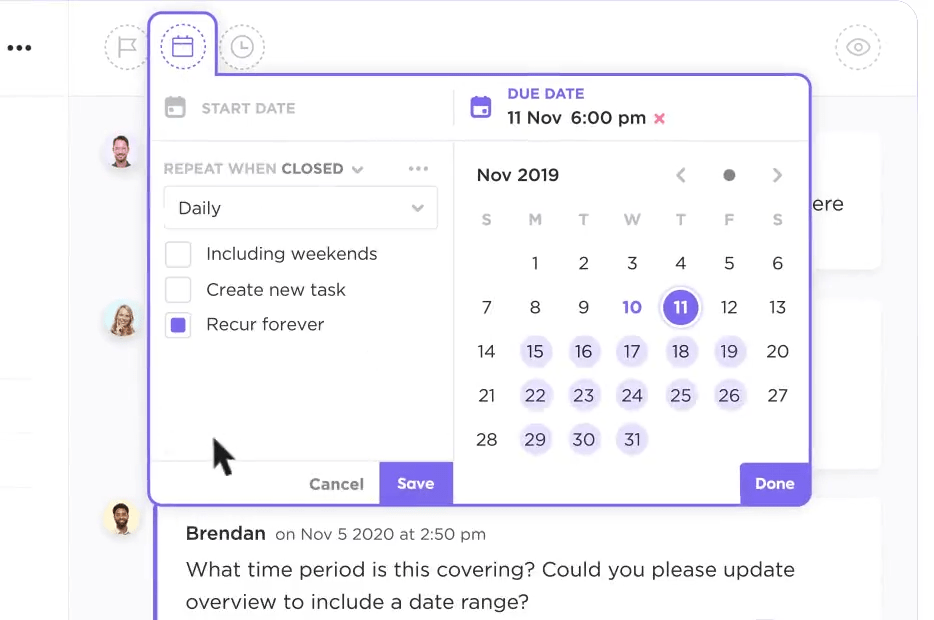 ClickUp Recurring Tasks