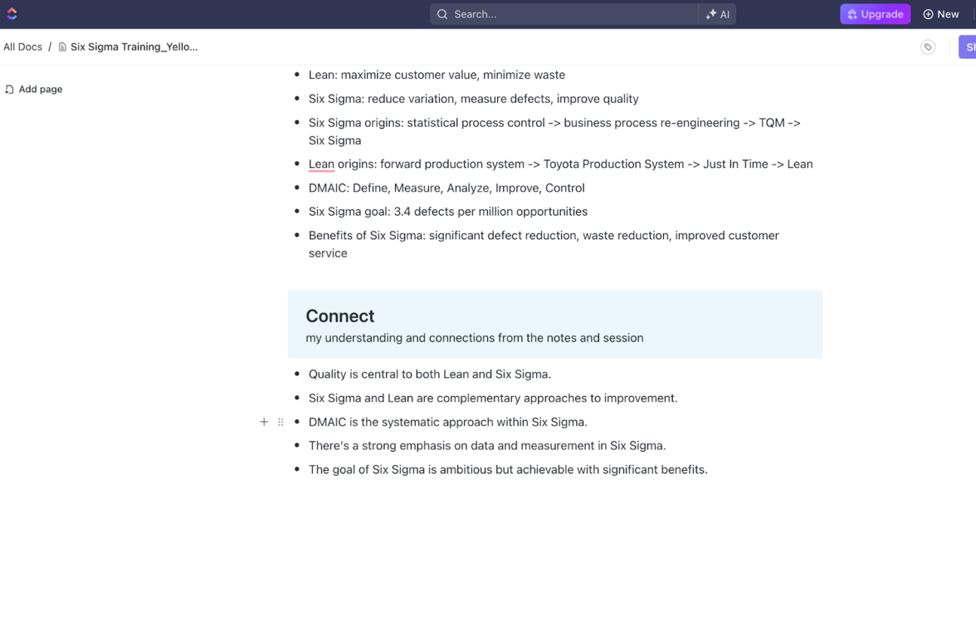 ClickUp Docs