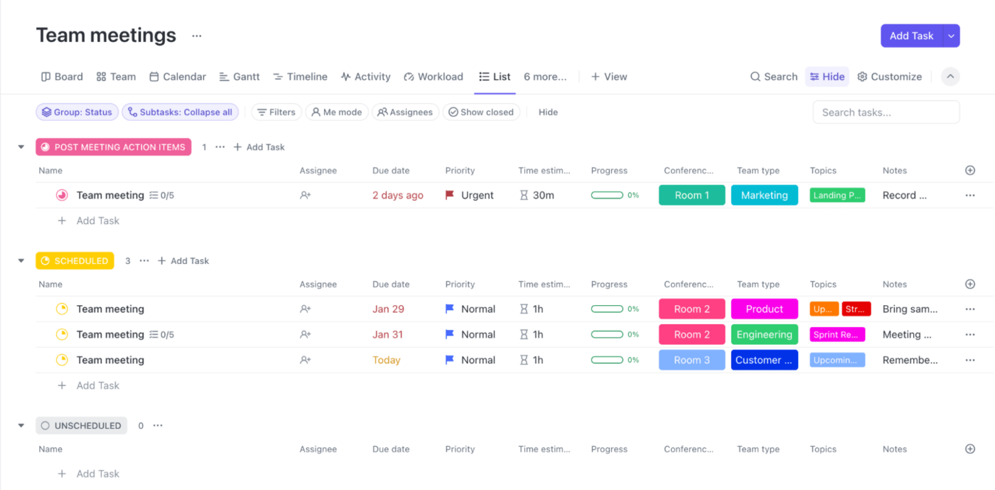 ClickUp Tasks