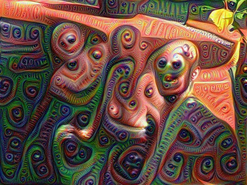 Image created with DeepDream AI art example