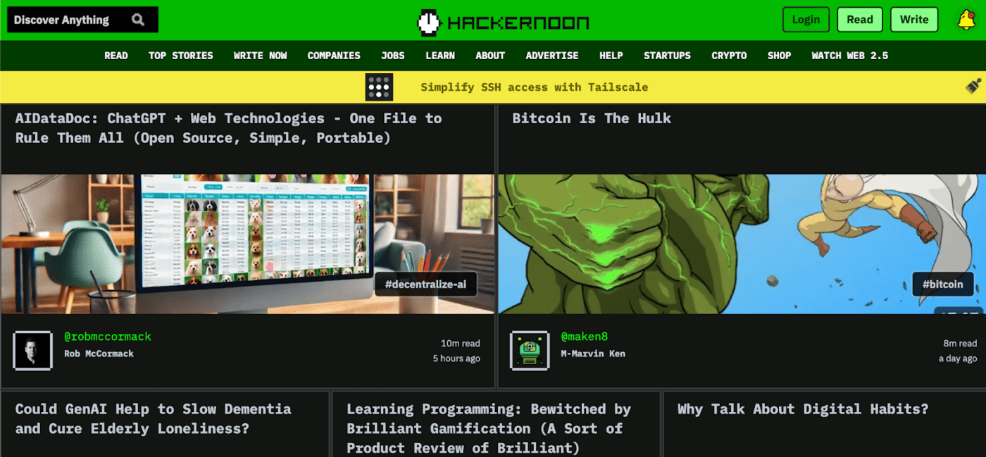 HackerNoon developer community