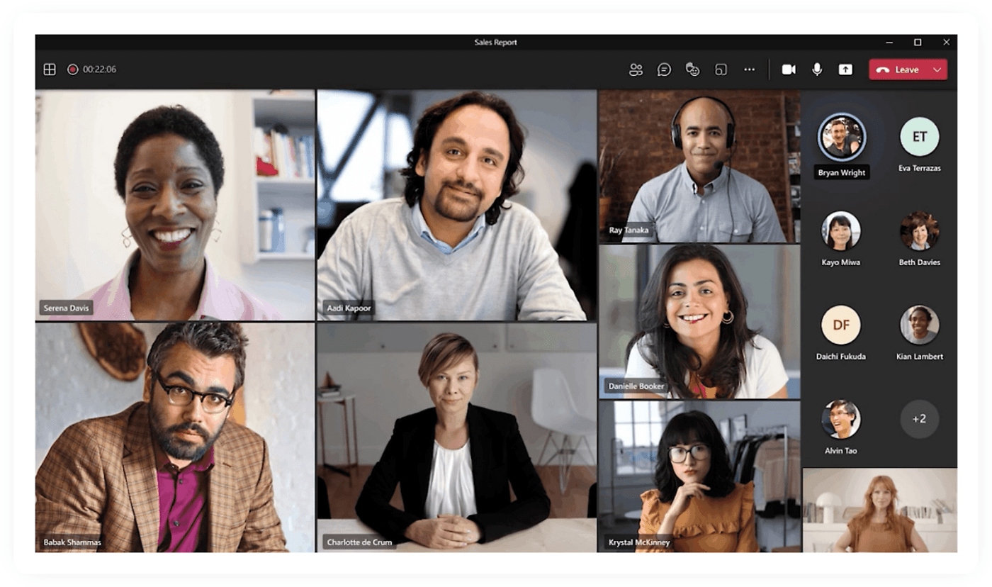Microsoft Teams video meeting
