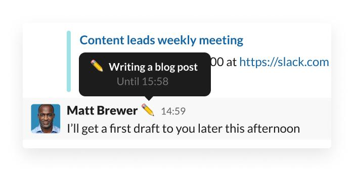 Slack project status