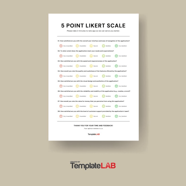 5 Point Likert Scale Template  