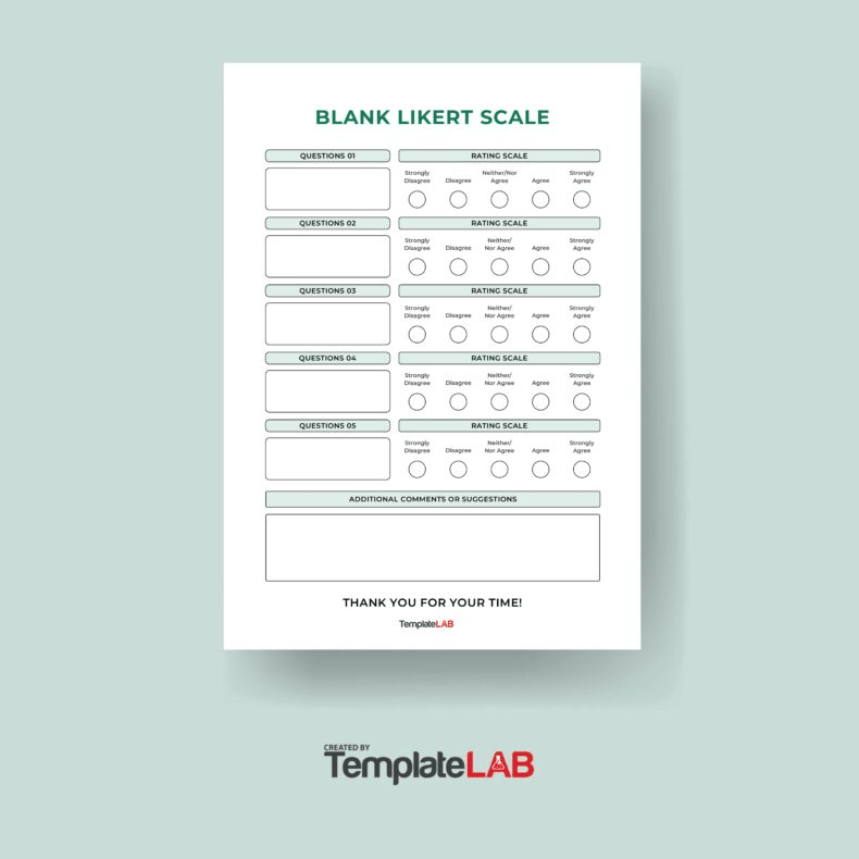 Blank Likert Scale Template