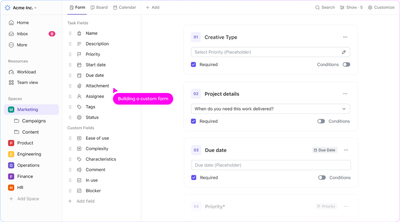 ClickUp Forms