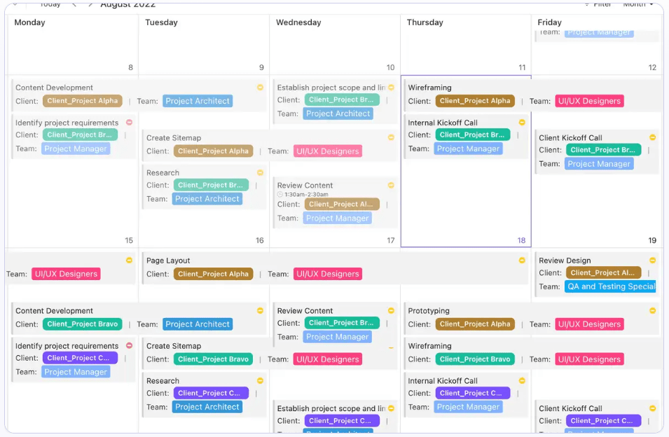 ClickUp Team Schedule Template