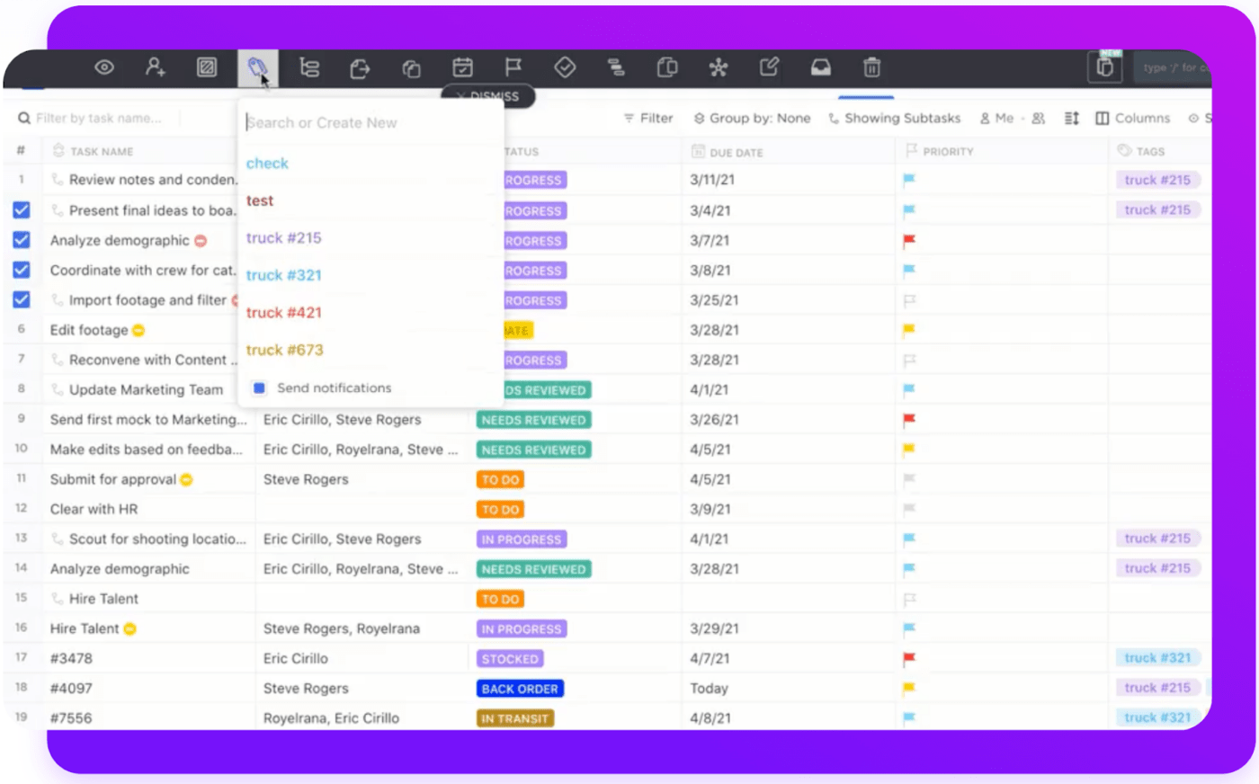 ClickUp Table View