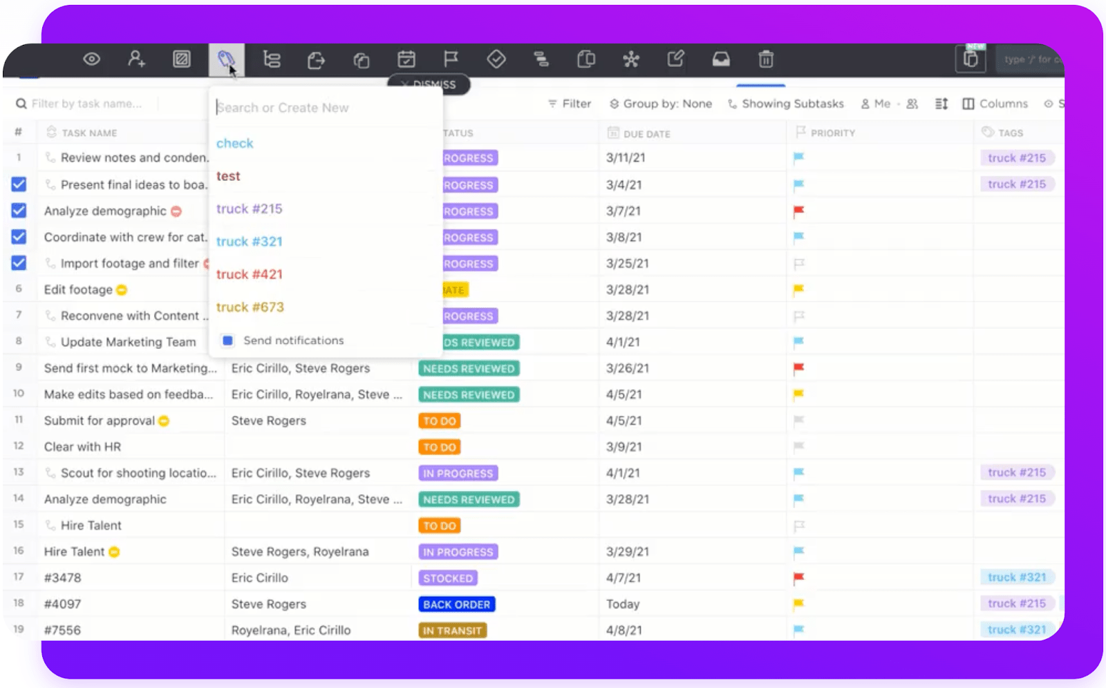 ClickUp Table View