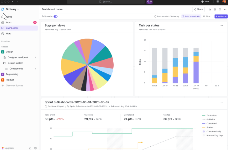 ClickUp Dashboard