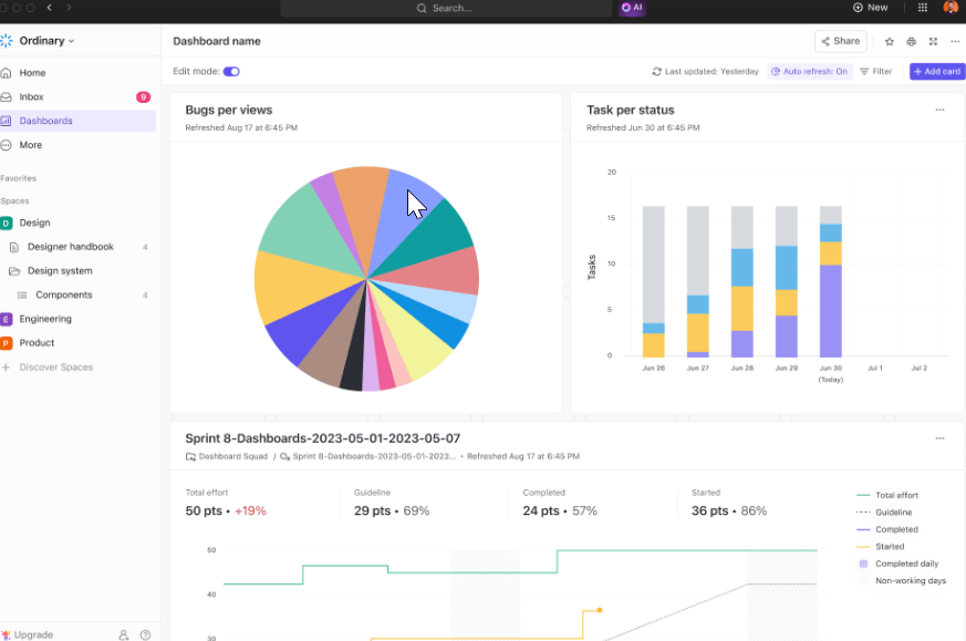 ClickUp Dashboard