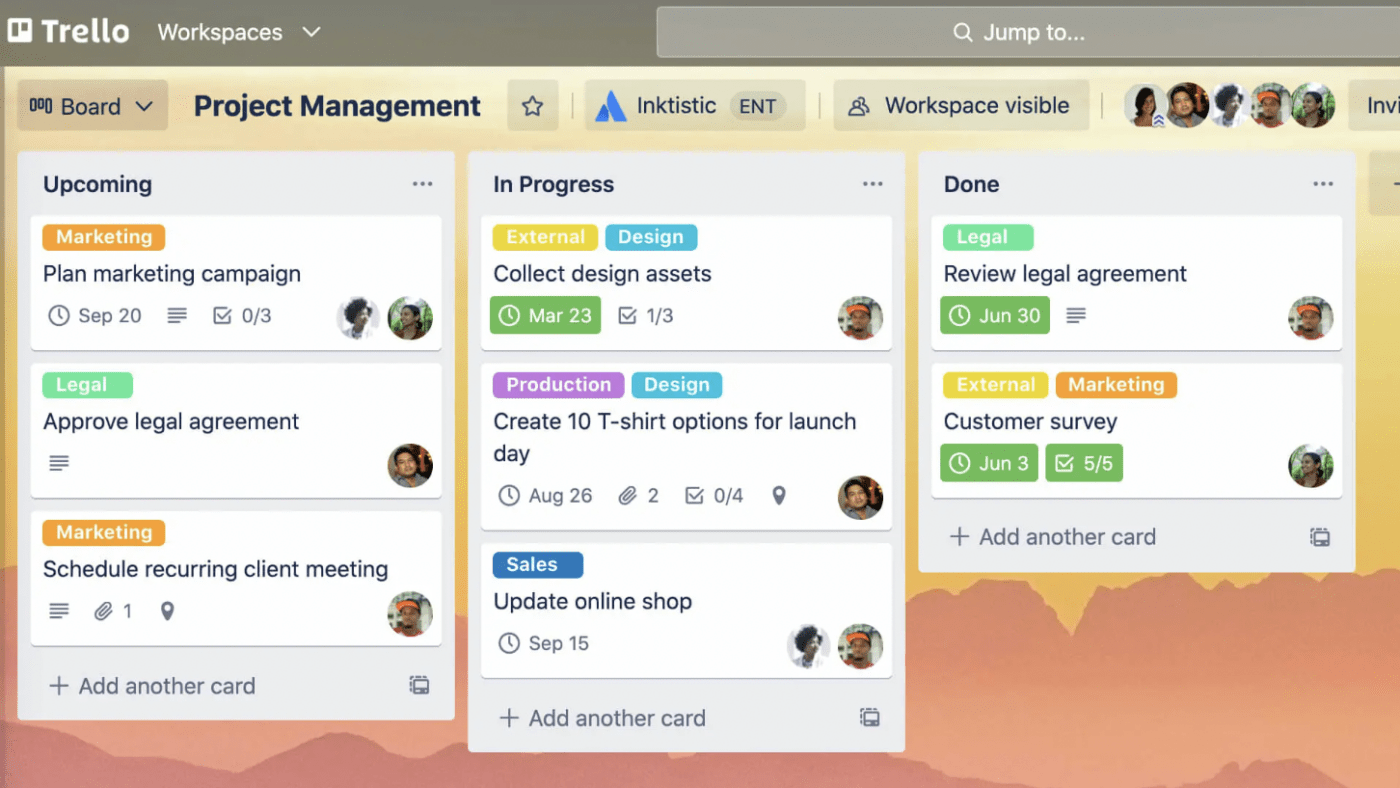Kanban boards in Trello: Meistertask vs Trello