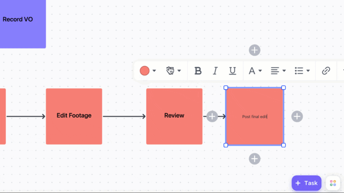 ClickUp Whiteboard for creating Venn diagram examples