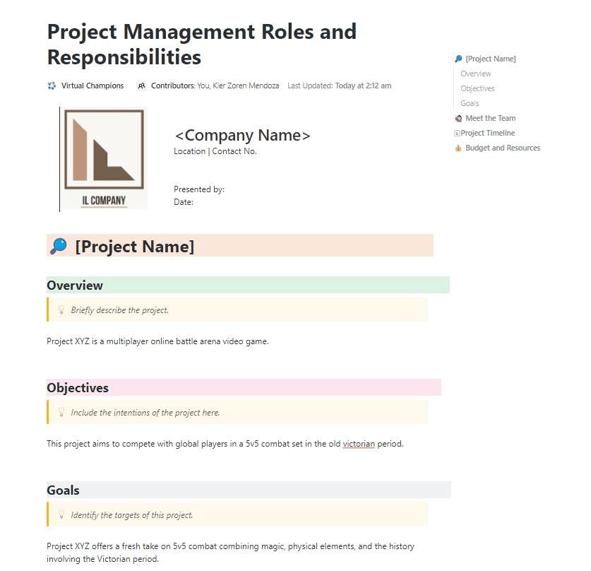 Project Management Roles and Responsibilities Template raci chart template excel