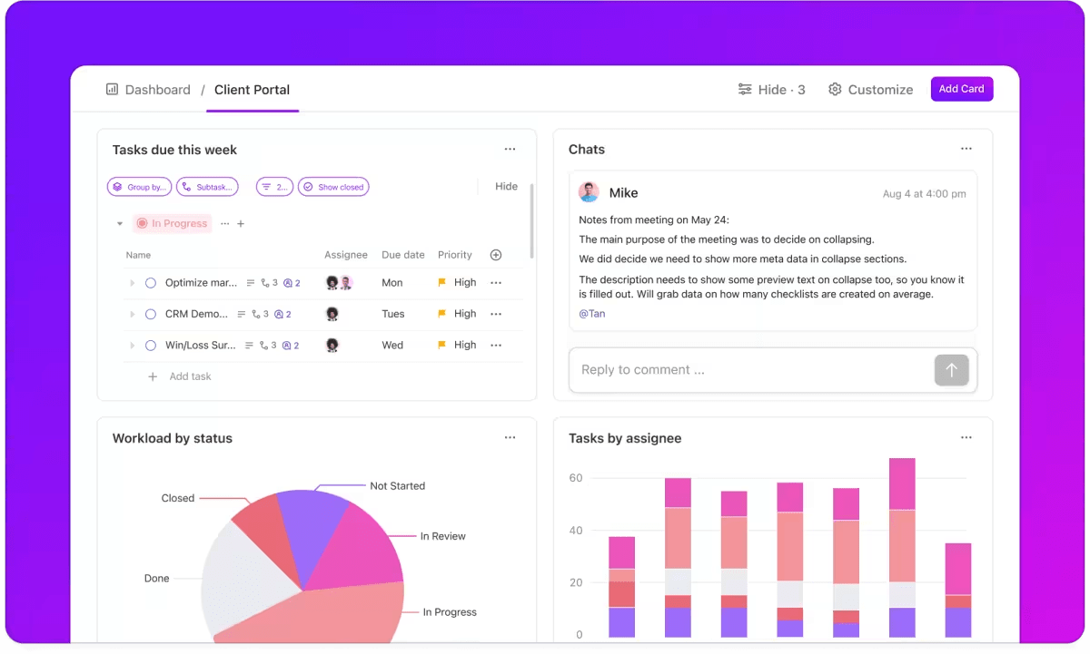 ClickUp client portal