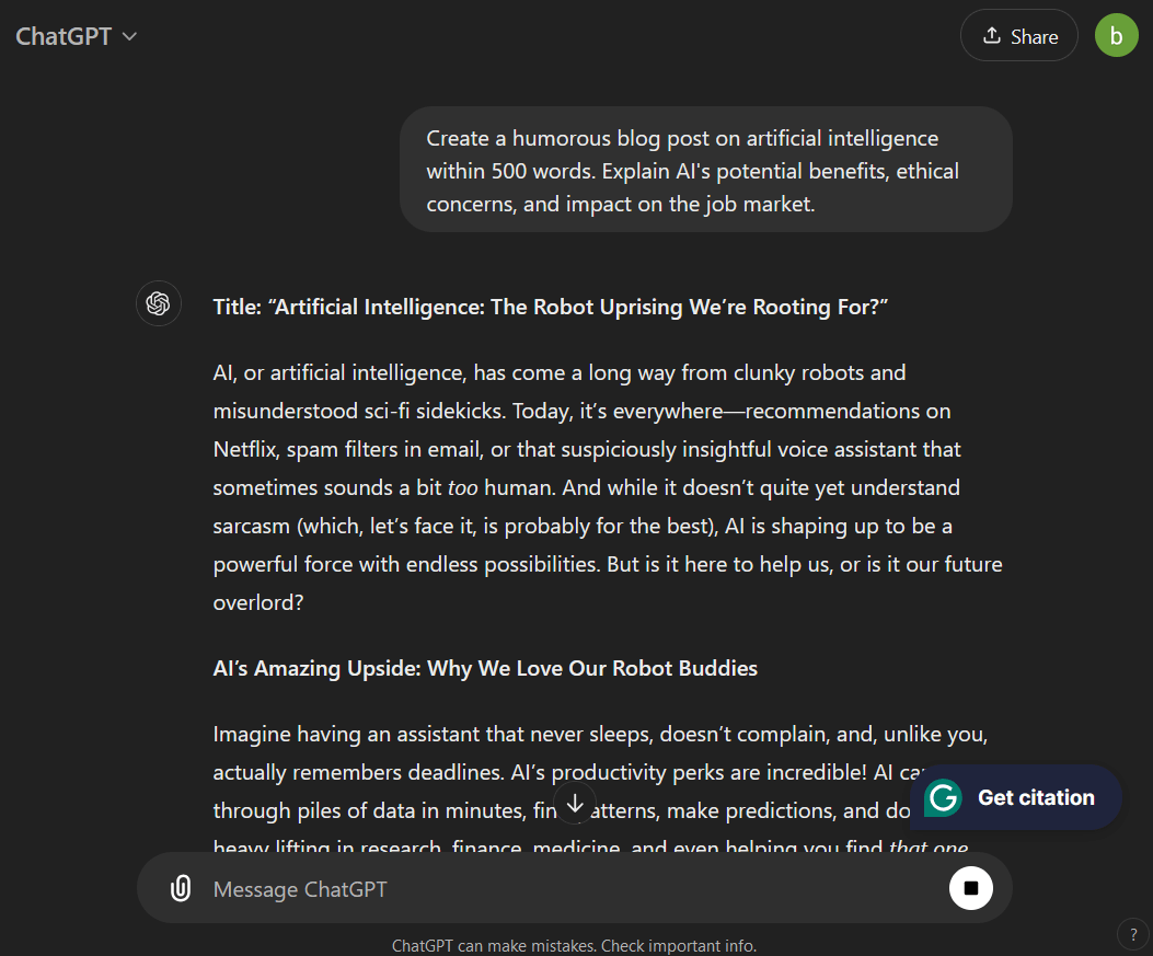 Blog on artificial intelligence prompt: How to Use ChatGPT for Productivity