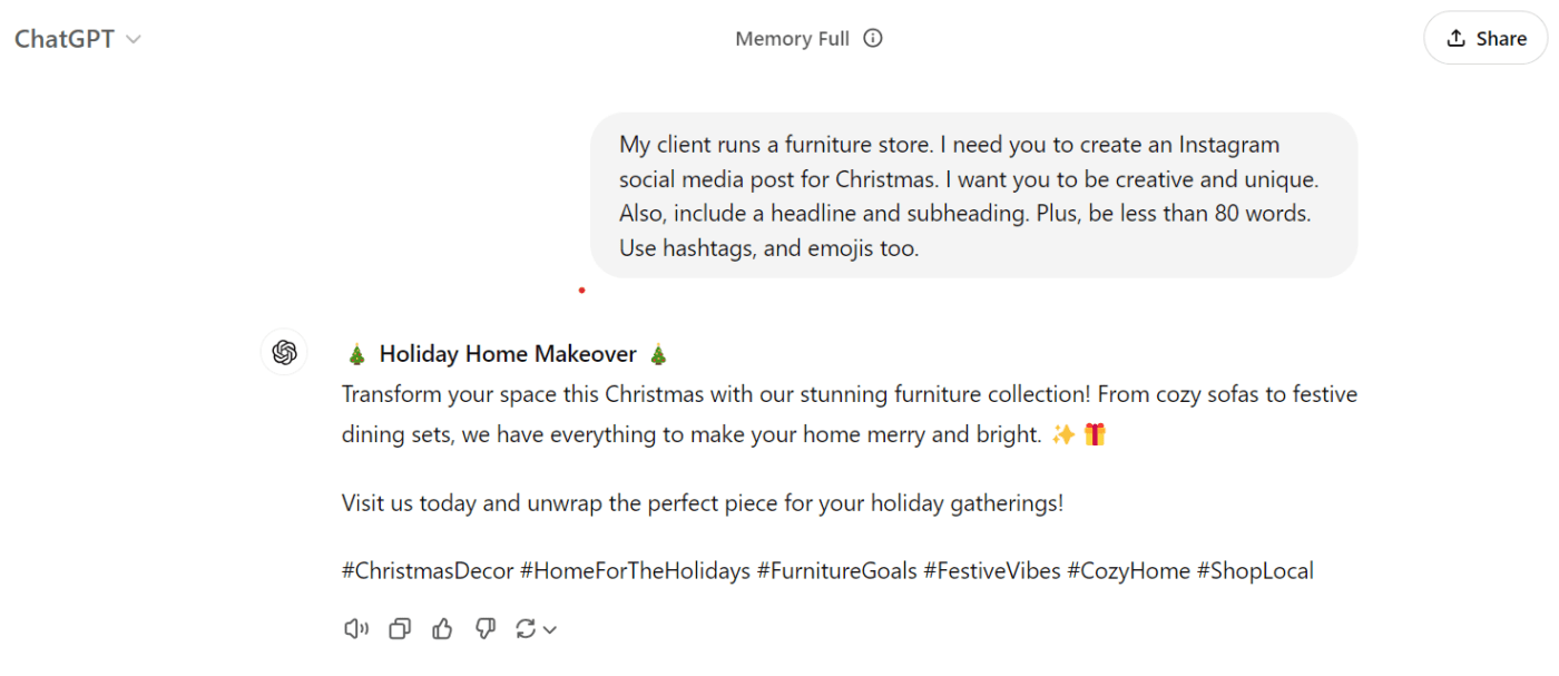 How to Use ChatGPT for Copywriting: Generate social media posts with AI