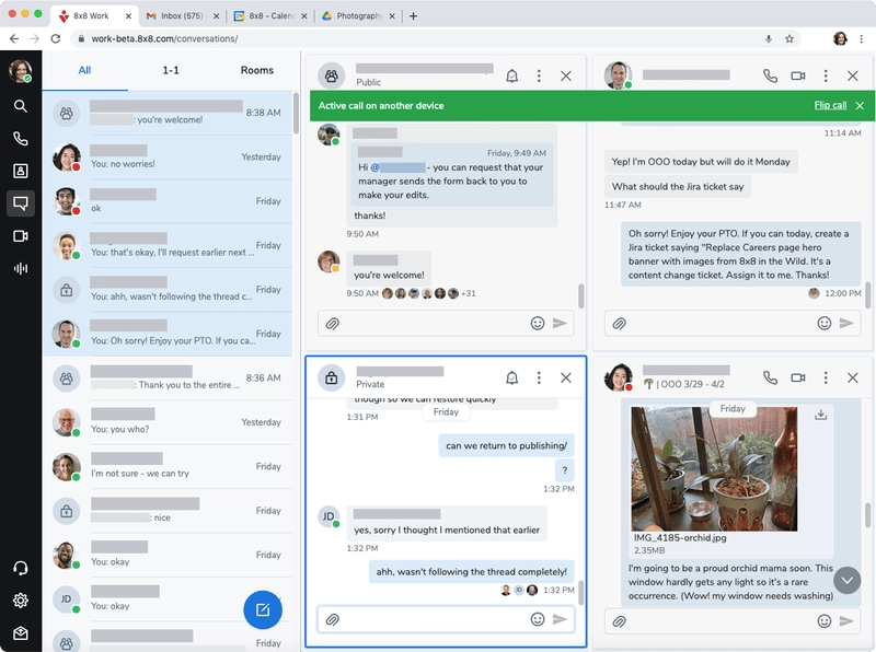 Ucaas platform: 8x8 Work