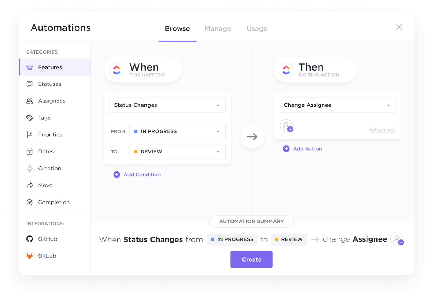 ClickUp Automations for better remote closing