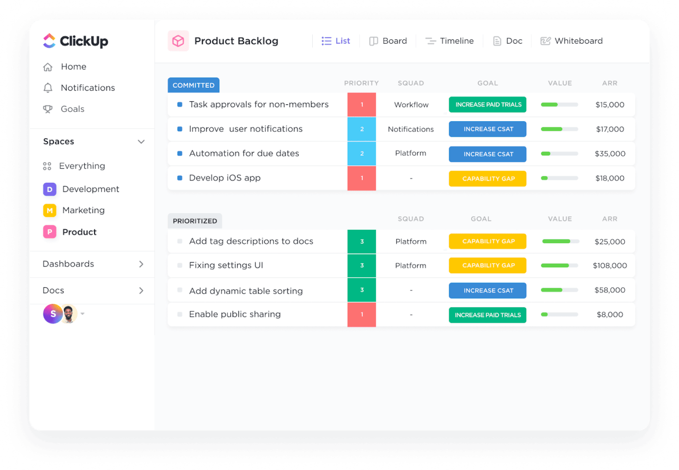 ClickUp Custom Fields