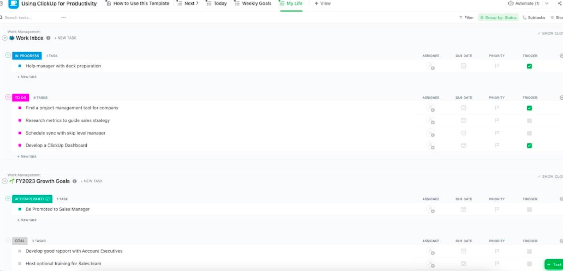 Using ClickUp for Productivity