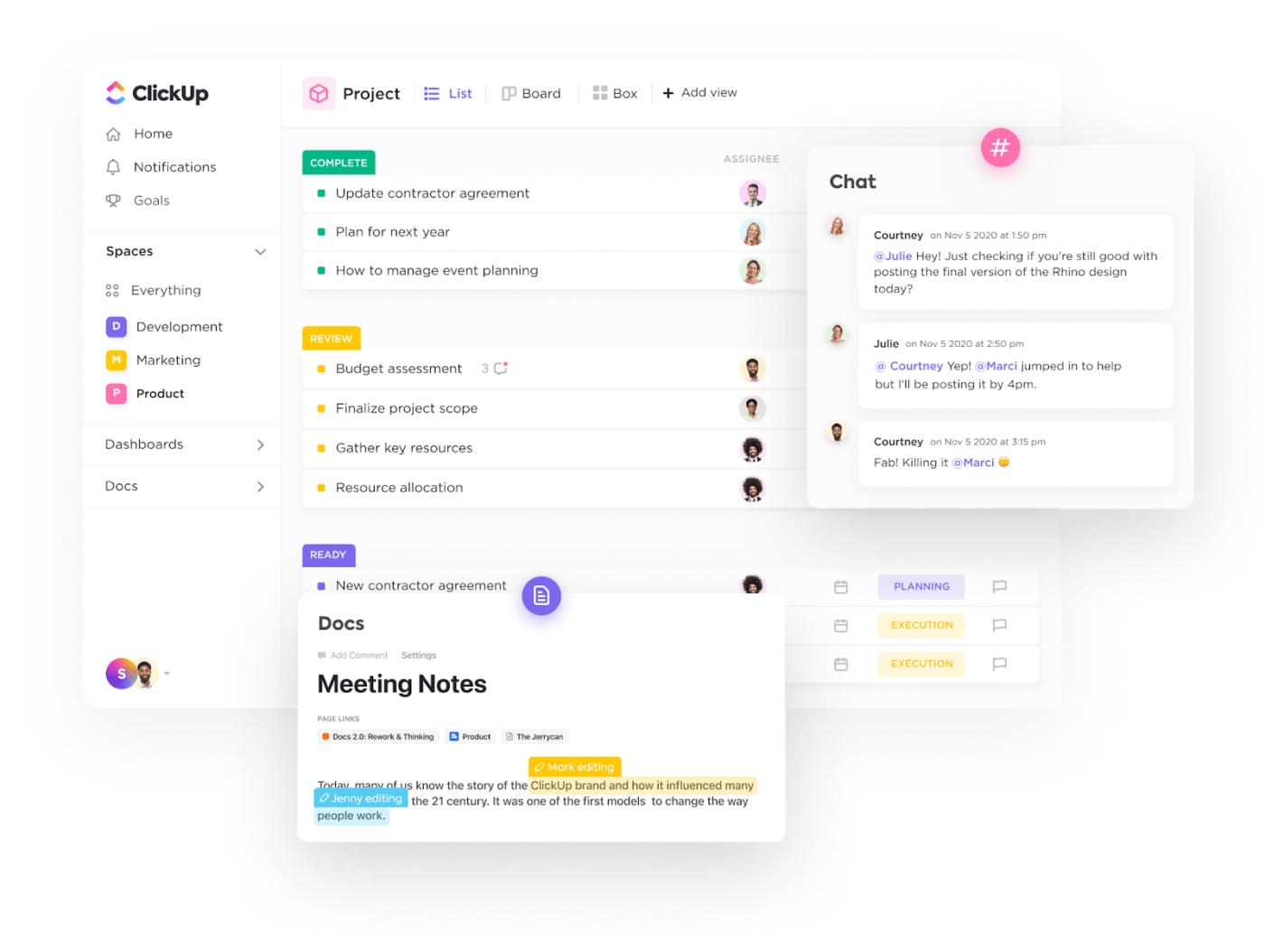 ClickUp Dashboard: 