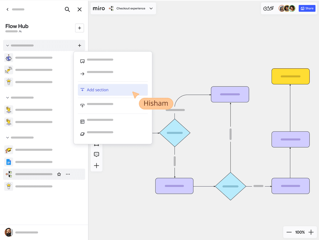 Miro: workflow diagram software 