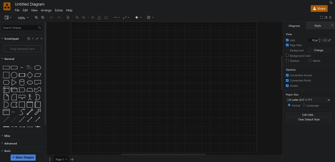 Draw.io: workflow diagram software 