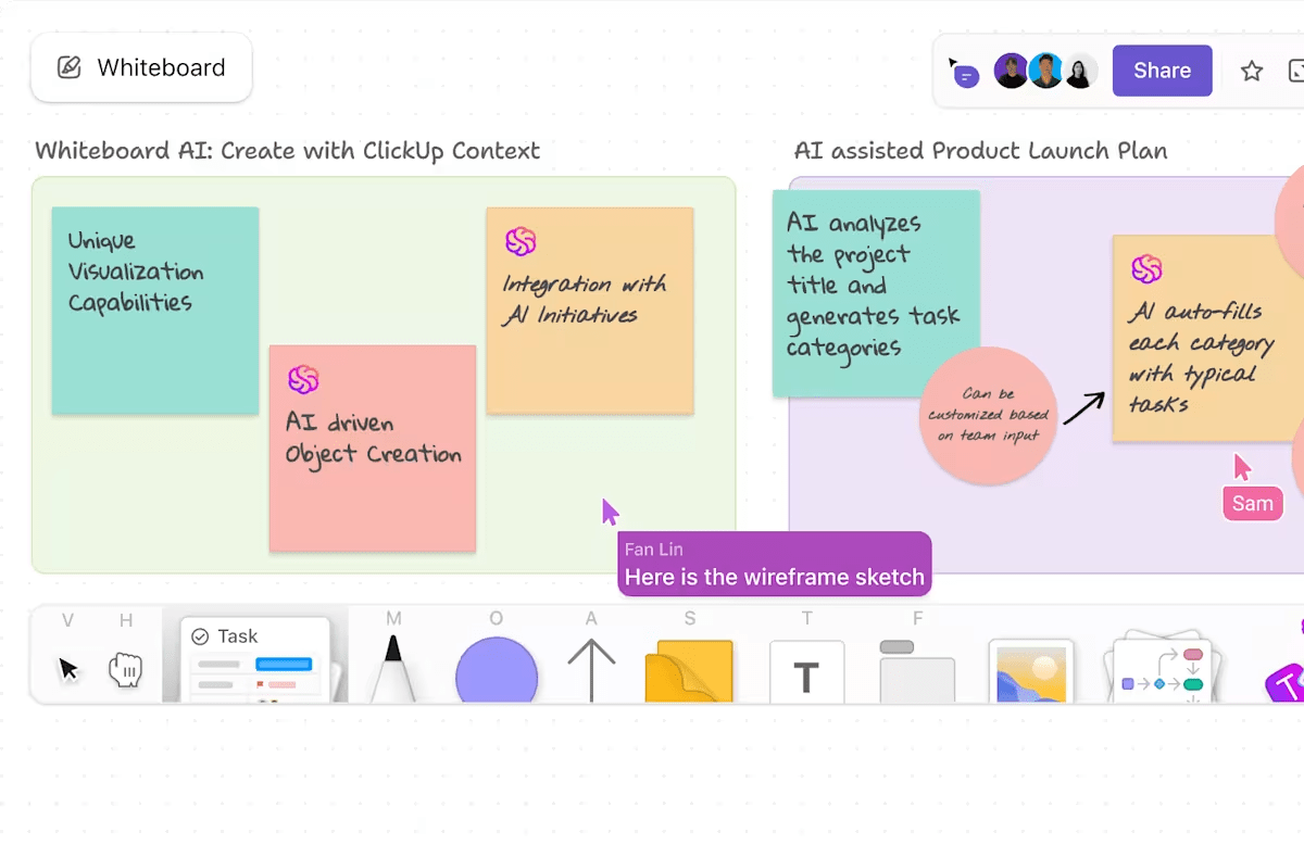 ClickUp Whiteboard