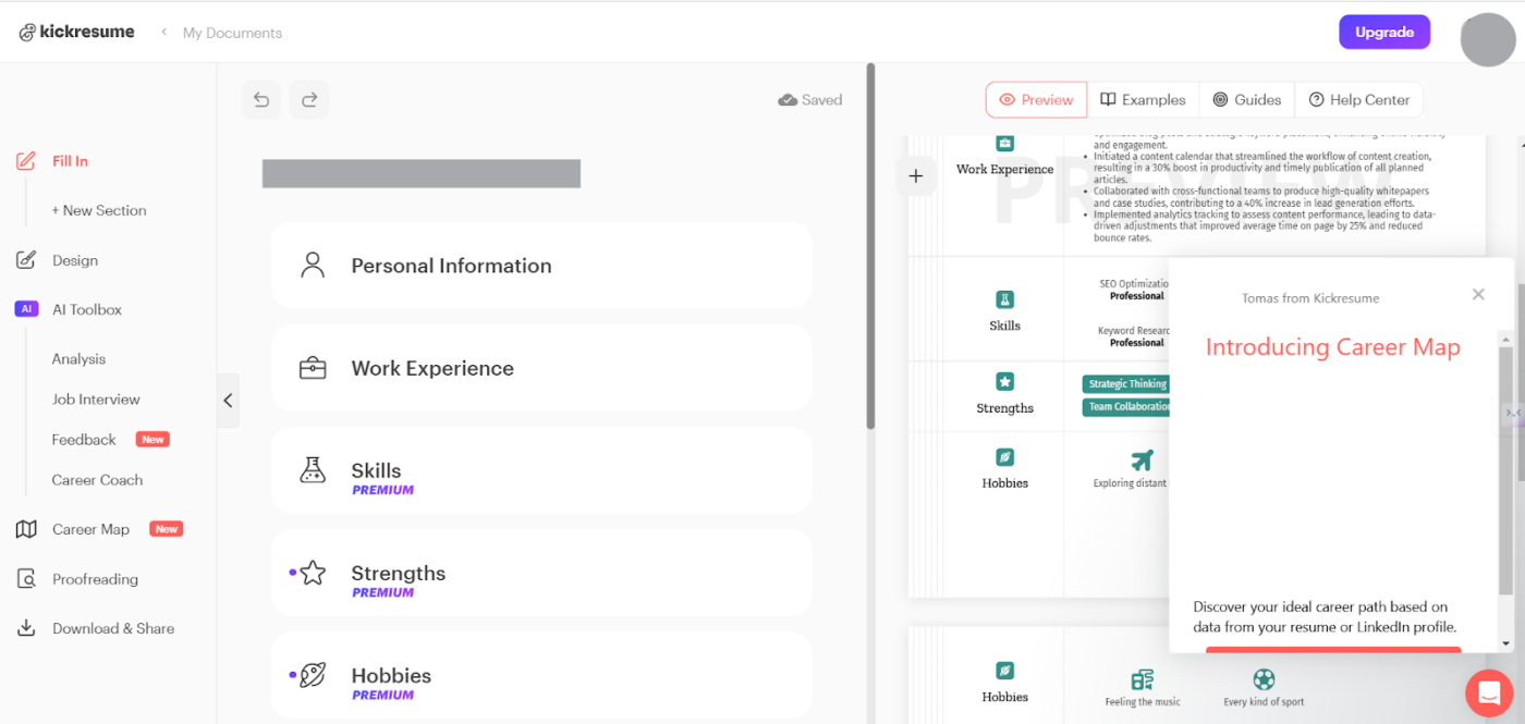 Kickresume ai resume builder