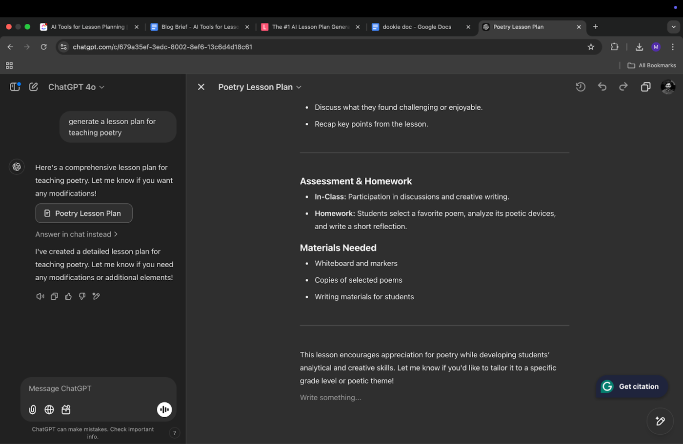 ChatGPT: Generative AI tools for dynamic lessons