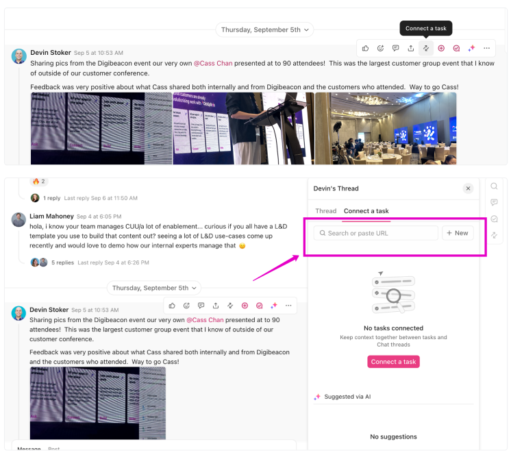 ClickUp Chat: How to Share a Screen Recording