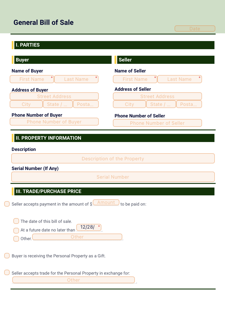 Manage sale forms for tax purposes with this Jotform PDF template