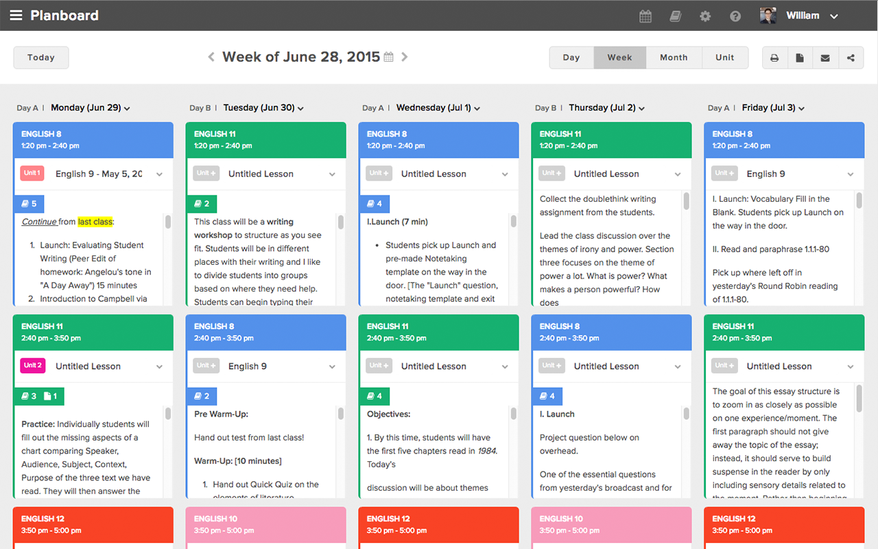 Planboard helps teachers stay organized and meet curriculum standards with ease. 